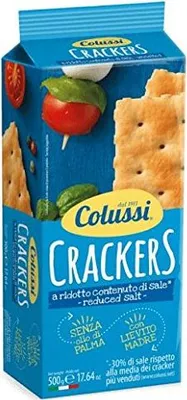 Produktbild von 3x Colussi Crackers reduziertes Salz gesalzen 500g kekse cookies Salzgebäck