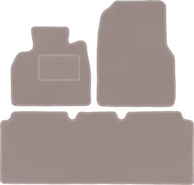 Image de Tapis de sol en velours pour Renault Grand Espace IV (2002-2014) - set de tapis de sol LUX beige (3 pièces)