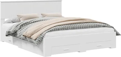 Immagine prodotto di vidaXL Struttura per letto con cassetti bianca 160 x 200 cm materiale a base di legno