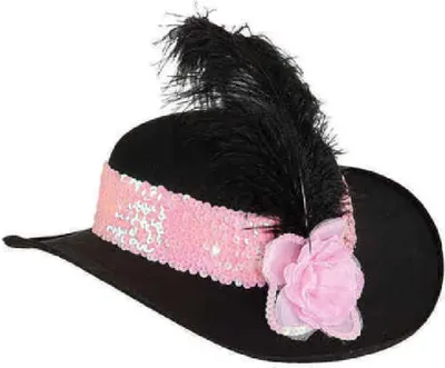 Produktbild von O23105 schwarz-rosa Damen Ladyhut