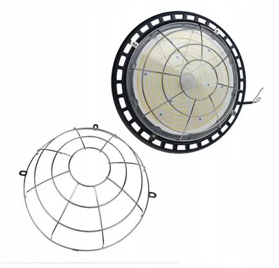 Obrázok produktu pre Kryt na priemyselné svietidlo High Bay, 100W, hliníkový, s skrutkami, priemer 214 mm