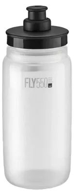 Produktbild von ELITE Trinkflasche Fly Tex Transparent Schwarz 550 ml - extrem leichte Sportf...