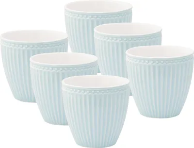 Produktbild von Greengate Alice Latte Cup pale blue 0,25l Set6