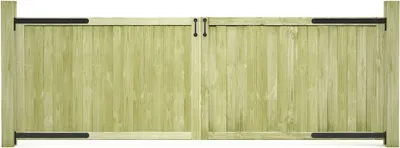 Obrázek produktu pro Zahradní brána 2křídlá impregnovaná borovice 300 x 100 cm