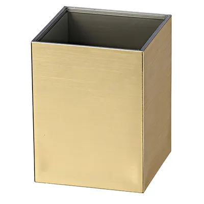 Produktbild von SEPIO Zahnputzbecher , Zahnputz Becher, Bürstenhalter, Gold, 7,5x10x7,5 cm