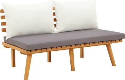 Immagine prodotto di Panca da Giardino con Cuscini 115 cm in Legno Massello Acacia