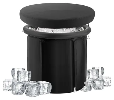Produktbild von SucceBuy Eisbadewanne faltbar tragbar für Kaltwassertherapie, Grün 75x80
