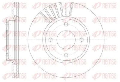Produktbild von 2x REMSA Bremsscheibe 61410.10 vorne für NISSAN TIIDA Schrägheck CUBE (Z12) 44mm