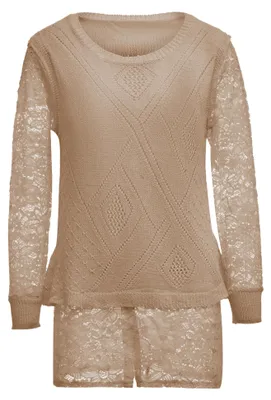 Immagine prodotto di LYNNEA maglione da donna in maglia - Beige, XS/S