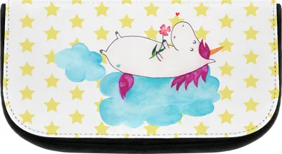 Produktbild von Mr. & Mrs. Panda Necessaire Einhorn Verliebt - Weiß - Geschenk, Make-up Organizer, Kosmetiktasche, Freundin, Einhörner, Wolke, Schminktasche, Unicorn, Kulturbeutel, Liebe