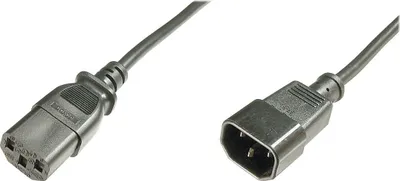 Produktbild von DIGITUS Netzkabelverlängerung, 1,8m, schwarz