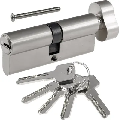 Produktbild von Schließzylinder mit Knauf Türschloss Zylinderschloss Profilzylinder inkl. 5 Sicherheits-Schlüsseln (1, 40+40mm I 80mm)