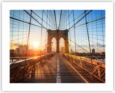 Produktbild von Poster - Poster ohne Rahmen - New York Brücke - 50x40 cm - Wand Bild - Wanddeko - Wandbilder - Kunstposter - Wandposter - Bilder - Kunstdruck - Wanddekoration - Wandbild - P2XAA50x40-3707