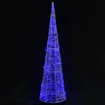 Produktbild von vidaXL LED-Kegel Acryl Weihnachtsdeko Pyramide Blau 120 cm