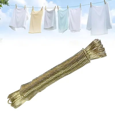 Wäscheleine 10 m, 2 mm, Stahlkern, PVC, reißfest, für Außenbereich