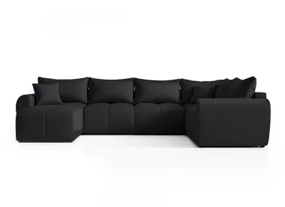 Produktbild von AX LIVING Malatya U XL Wohnlandschaft U Form XXL Ecksofa Schwarz modern R