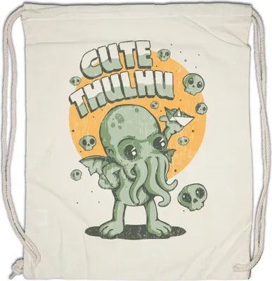 Produktbild von Urban Backwoods Cute Thulhu, Turnbeutel, Farbe: Beige