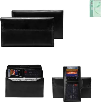 Produktbild von K-S-Trade Handy Hülle kompatibel mit Huawei Nova 11 Pro Schutz Hülle Tasche Schutz Case Handytasche Kunstleder schwarz, 1x