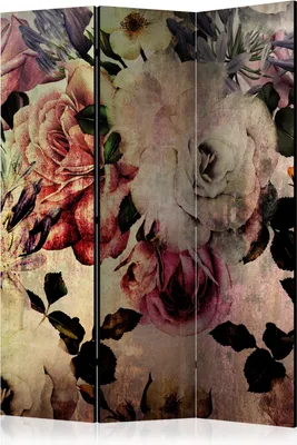 Immagine prodotto di Schermo monofacciale Fiori 135x172 cm 3 parti nero
