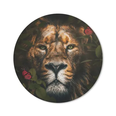 Produktbild von MuchoWow® Mauspad Mousepad Schmetterling - Löwe - Pflanzen 20x20 cm - Mousepads - Maus Mat - Pad - Mausunterlage - Schreibtischmatte