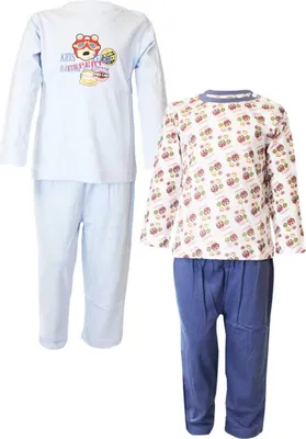 Produktbild von Kleinkinder Schlafanzug 2er Pack 86/92 Blau-Racing-Bär