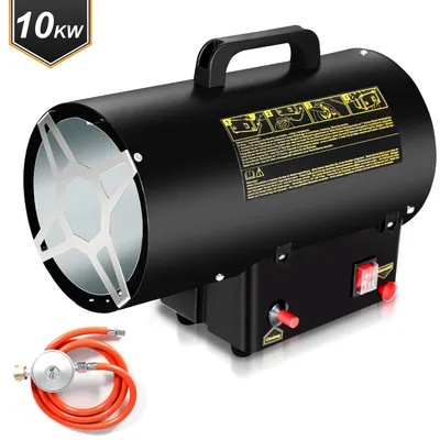 Produktbild von Jayseuw Gasheizgebläse Heizgerät 10kW Gasheizer Heizkanone Gasofen Bauheizer für 150㎡ Werkstätten, Straßenbrücken, Eisenbahnflughäfen Maschinenwartung