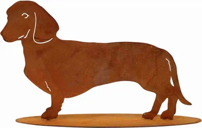 Image de Rostikal rouille noble chien 40 cm teckel Waldi figure animale décoration de jardin vintage salon