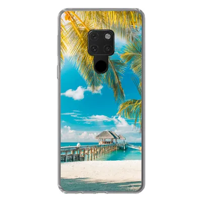 Produktbild von MuchoWow® Handyhülle Schutzhülle Hülle für Huawei P40 Lite Tropisch - Strand - Palme Silikon Softcase Handy Hülle - Handy