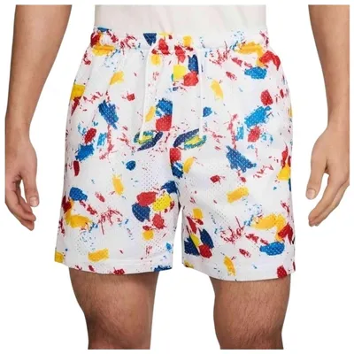 Image de Short Nike Nike Men's Dri-FIT 5" Practice Mesh Basketball Shorts "White" pour Homme