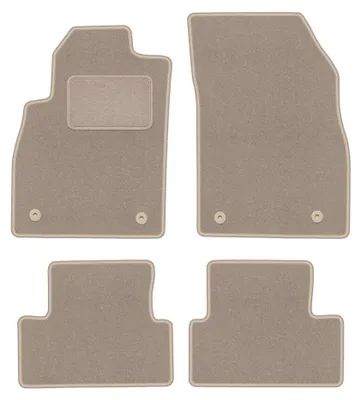 Image de Tapis de sol en moquette pour Opel Astra J 2009-2015 (à hayon/berline/break) – jeu 4 pièces, beiges, sur mesure – Wielganizator LUX