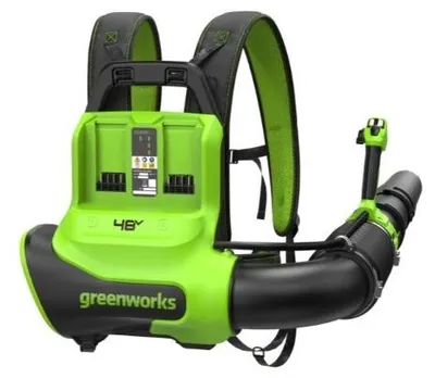 Zdjęcie produktu dla Plecak akumulatorowy do odmulania BL48020, 2 x 24 V – dmuchawa akumulatorowa, bezprzewodowa