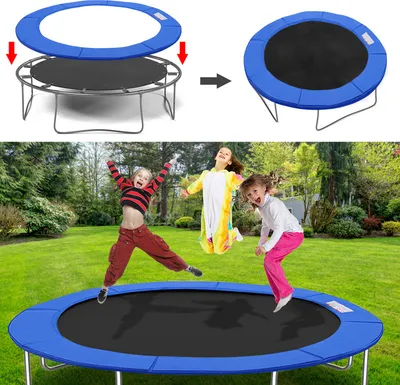 Obrázek produktu pro Jopassy kryt okrajů trampolíny šířka 28 cm 100% odolný proti UV záření odolný proti roztržení odolný proti povětrnostním vlivům univerzální kryt pružin ochrana okrajů, modrý, velikost:Ø 244cm