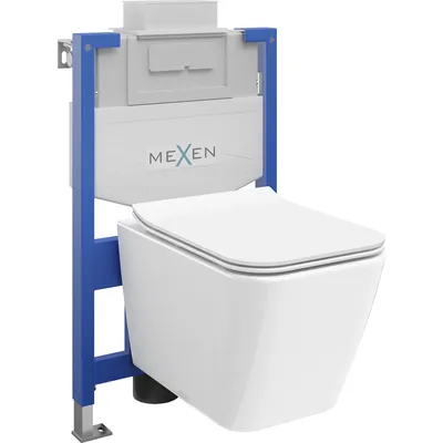 Zdjęcie produktu dla Mexen zestaw podtynkowy WC stelaż Fenix XS-U z miską WC Cube i deską wolnoopdającą, biały - 68530924000