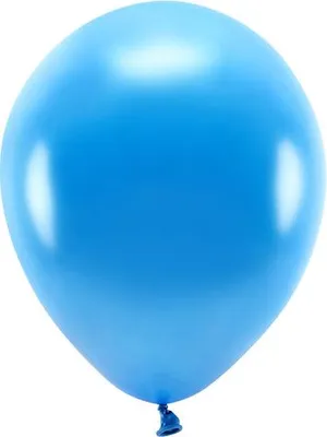 Produktbild von Öko-Luftballons 26cm metallic, blau (1 Packung / 100 Stück)