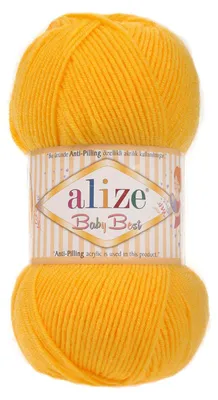 Produktbild von 100g Strickgarn ALIZE Baby Best uni Babywolle Wolle Antipilling, freie Farbwahl