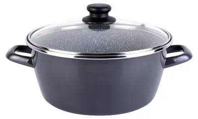 Productafbeelding van Magefesa 1105731 Kookpan met deksel, geëmailleerd, diameter 20 cm, geschikt voor inductiekookplaten, antiaanbaklaag