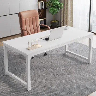 Produktbild von Schreibtisch Computertisch Weiß 160 x 80 x 75 cm Home Office Arbeitstisch