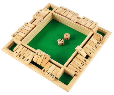 Produktbild von Solidchoice – Holz-Shut-the-Box-Spiel mit 2 Würfeln