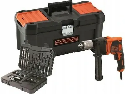 Produktbild von Black & Decker BEH850K, Gerader Bohrer, Ohne Schlüssel, Schwarz, Orange, 1,3 cm, 3100 RPM, 3,2 cm