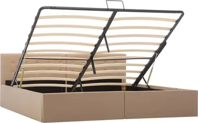Obrázok produktu pre vidaXL Úložná posteľ Hydraulic Cappuccino Brown Faux Leather 180×200 cm