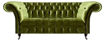Immagine prodotto di Divano Chesterfield verde da salotto Divano a tre posti imbottito
