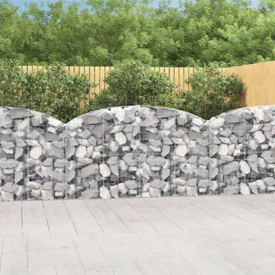 Produktbild von Gabione mit Hochbogen 200x30x100/120 cm Verzinktes Eisen , Gabionen Design 2024