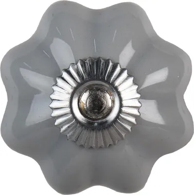 Produktbild von Clayre & Eef Türknauf Ø 5 cm Grau Keramik