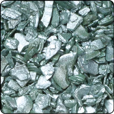 Immagine prodotto di Granuli di conchiglie brillanti verde muschio 2-4 mm Articoli decorativi per la casa