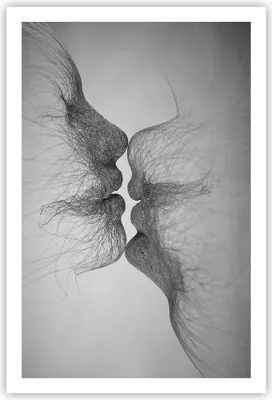 Produktbild von Poster - Poster ohne Rahmen - Kuss Liebe Paar - 61x91,5 cm - Wand Bild - Wanddeko - Wandbilder - Kunstposter - Wandposter - Bilder - Kunstdruck - Wanddekoration - Wandbild - P2XPA61x91-4967