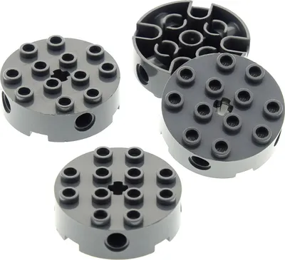 Immagine prodotto di 4x mattoncino Lego 4x4x1 nuovo-grigio scuro 4 fori per asse 4211097 6222