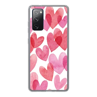 Produktbild von MuchoWow® Handyhülle Schutzhülle Hülle für Samsung Galaxy S20 FE Ein Aquarell mit Herz-Illustration Silikon Softcase Handy Hülle - Abdeckung
