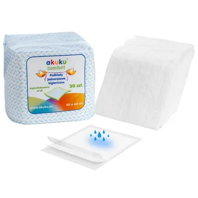 Obrázek produktu pro Jednorázové hygienické podložky Akuku 40x60 - 30 ks