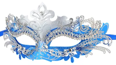 Produktbild von Maskerade Maske blau-silber, venezianisch, Damen, für Karneval