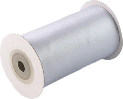 Produktbild von Satinband 100mm x 10m Rolle Silber / Grau